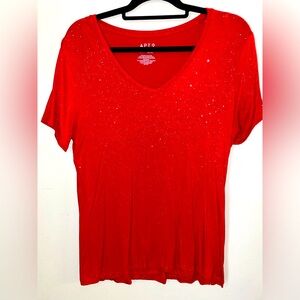 Apt 9 sparkle soft v-neck t-shirt
